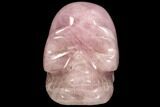 Polished Rose Quartz Crystal Skull #108354-1